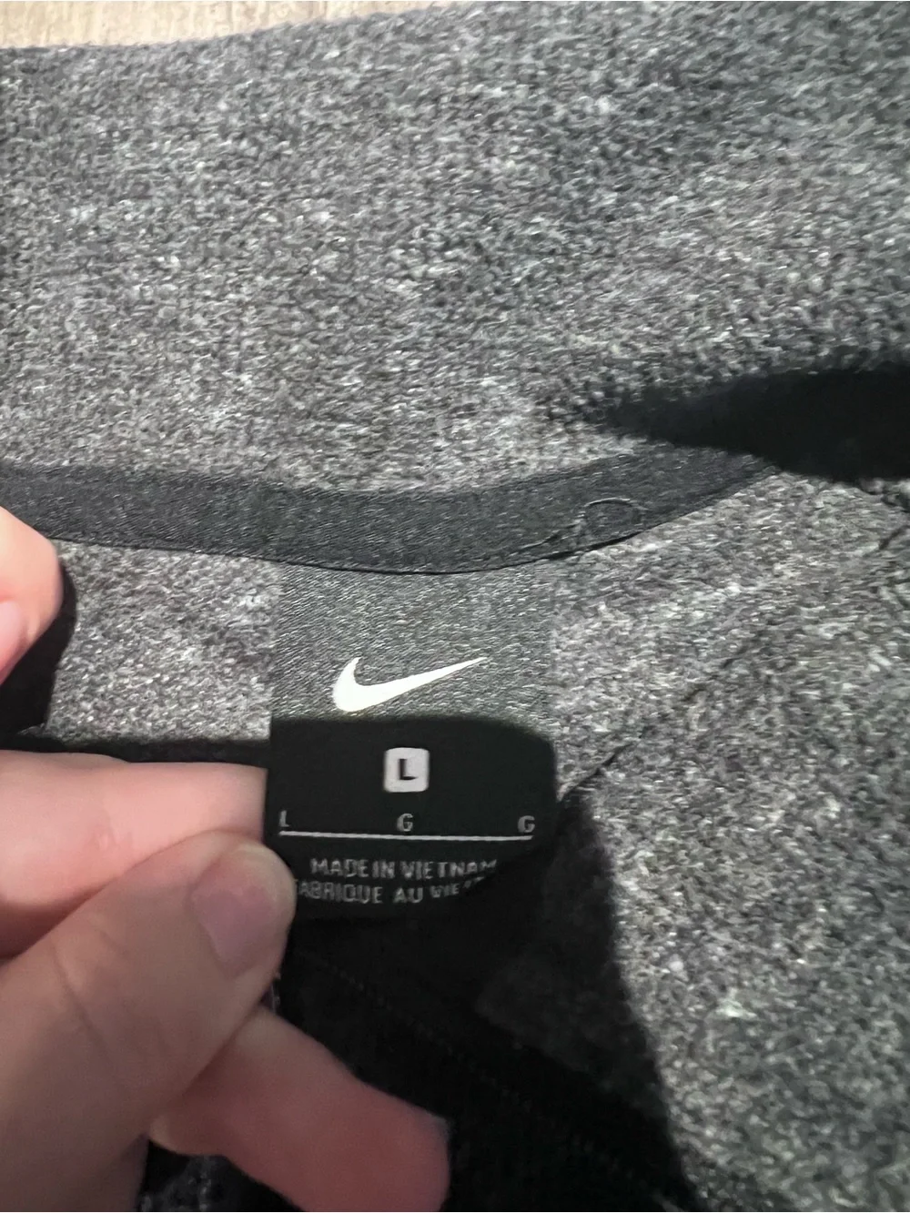 Nike Womens Dark Gray Quarter-Zip Sweater